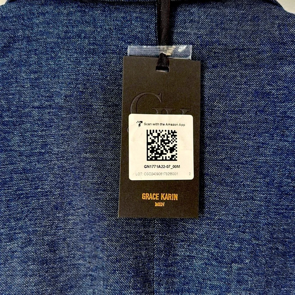 Grace Karin Men's Blue Blazer Size Medium
